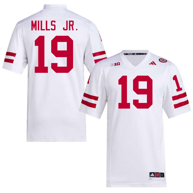 Nebraska Cornhuskers #19 Cortez Mills Jr. College Football Jerseys Stitched-White Nebraska Cornhuskers #19 Cortez Mills Jr. College Football Jerseys Stitched-White